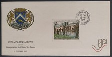 Carte Premier 1er Jour Timbre Inauguration Poste N° 1923 Champs Sur Marne 1977