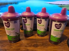 4-Pack Parent's Choice Sippy Cups 9 Oz 6 Months Spill Proof BPA Free Purple NEW