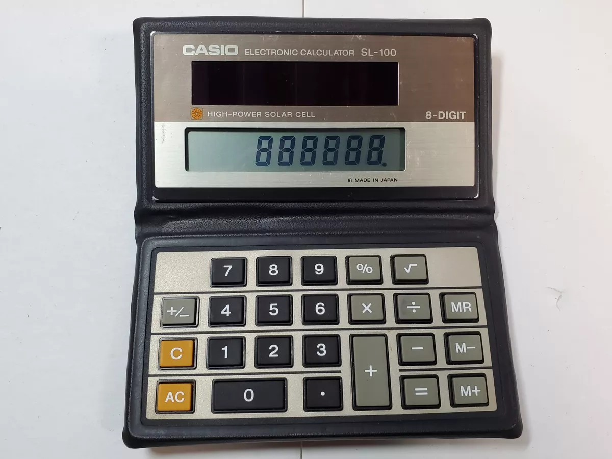 CASIO SOLAR POWERED SL 100 VINTAGE CALCULATOR WORKING eBay