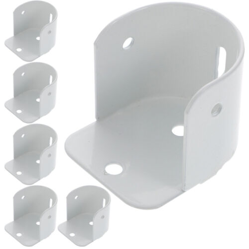 6 Pcs Curtain Rod Accessories Wardrobe Pole Holder Flange Socket Closet Support