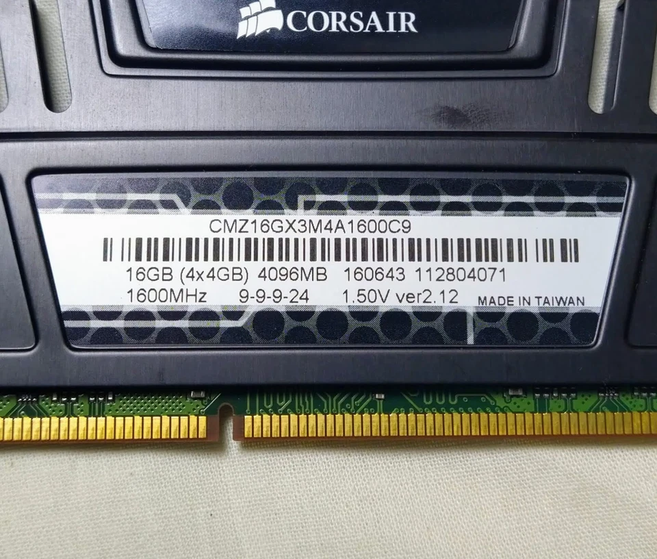 16GB (4x4GB) PC3-12800 DDR3-1600MHz Non-ECC Corsair CMZ8GX3M2A1600C9 Free Ship! - Image 4 of 4