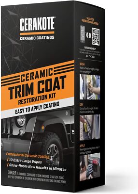   Ceramic Trim Coat Kit - Quick Plastic Trim Restorer - Ceramic Coating Black Tr