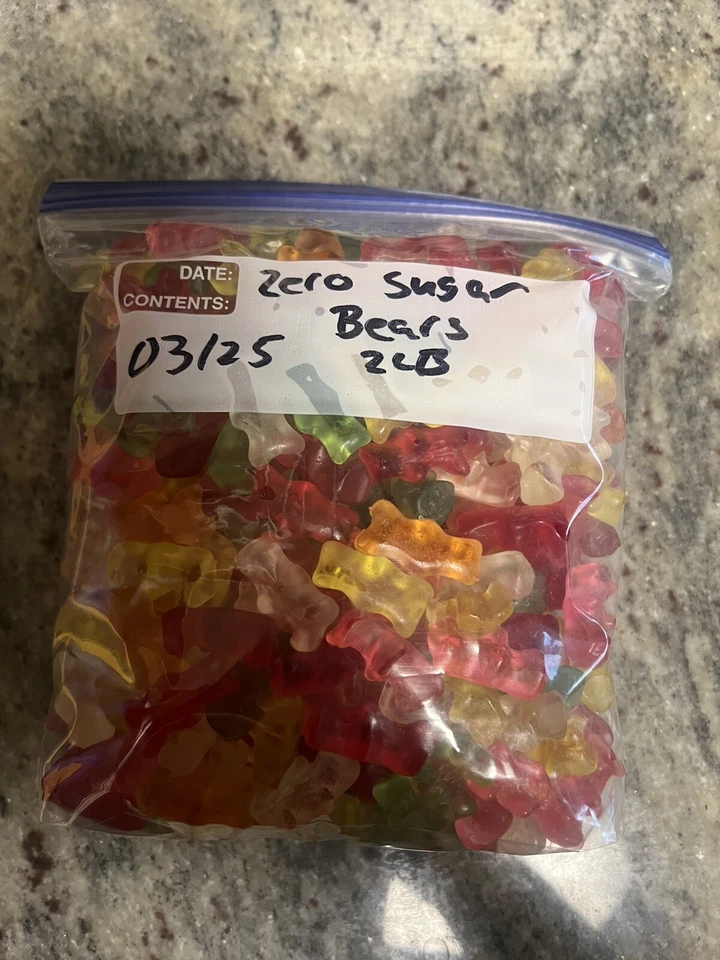 Жевательные медведи без сахара 2 фунта оптом диабетическая закуска конфеты 2 фунта - Изображение 2 из 2