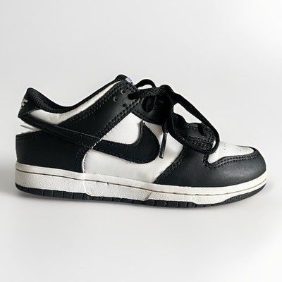 Nike Dunk Low Black White Panda Kids Size 13C Youth Sneakers No Insoles