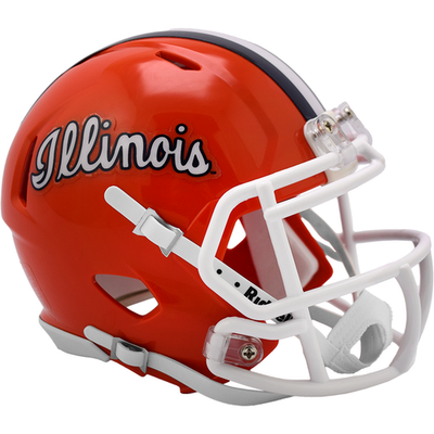 Illinois Fighting Illini Script Speed Mini Football Helmet New