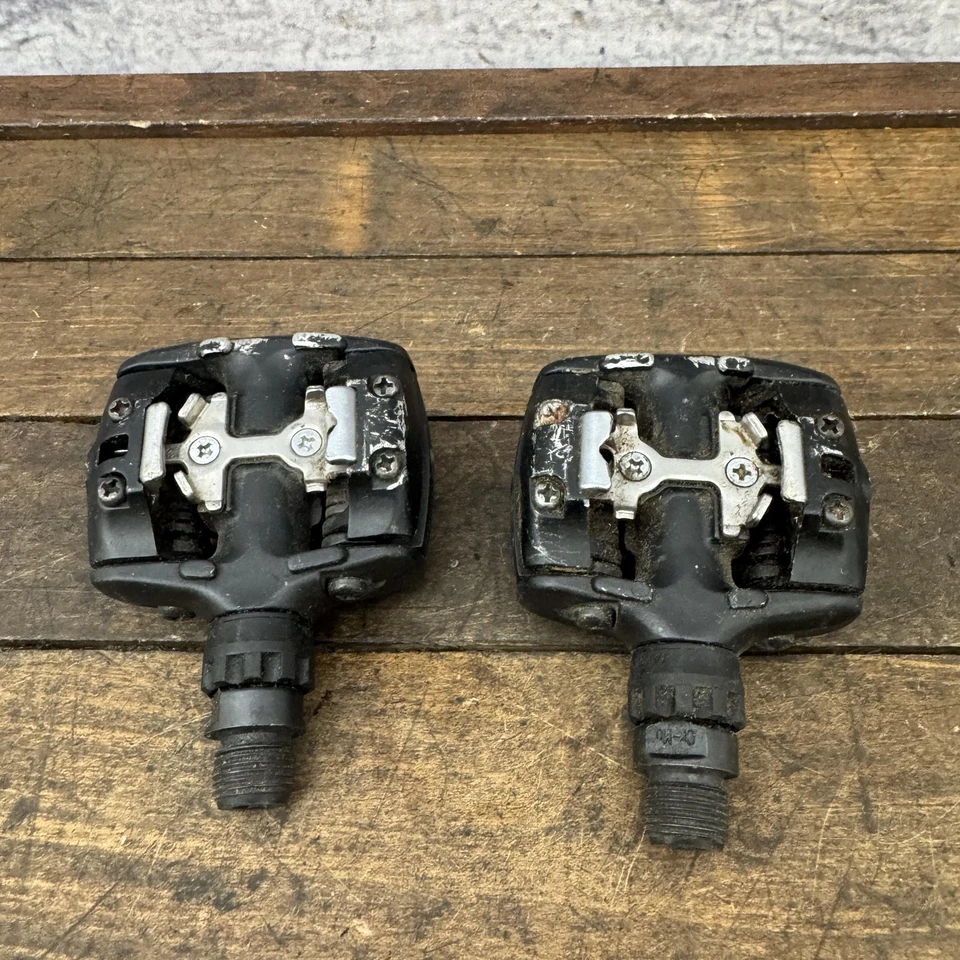 De colección Shimano Deore XT SPD PD-M737 Pedales MTB Sin Clip Negro Par 9/16 pulgadas Foto 3 de 4