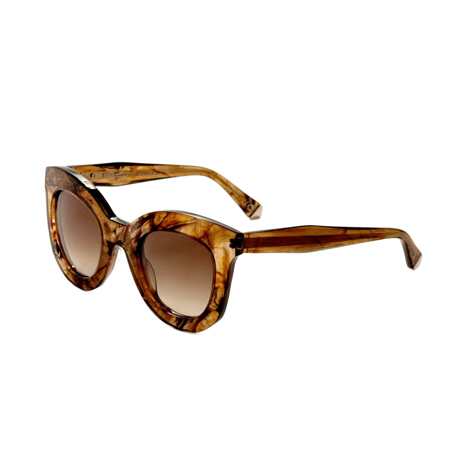 Kate Young Rosalba Womens 47mm Brown Sunglasses K533-BRN-47 8390₽