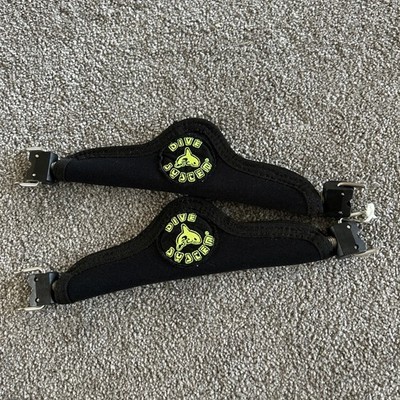 Tauchsystem Federflossenriemen SM C Clip Edelstahl Paar