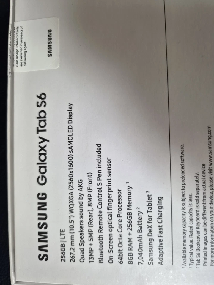Samsung Galaxy Tab S6 · 256GB · Wi-Fi, photo 4 of 5