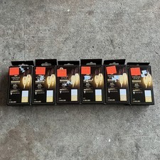 12 GE LED Candelabra Light Bulb Vintage Amber Glass Dimmable 5.5W Replaces 60W