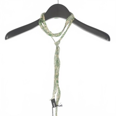 DSQUARED2 Silk Stole Scarf Green/Off White 136cm (53.5'') Sample Excellent