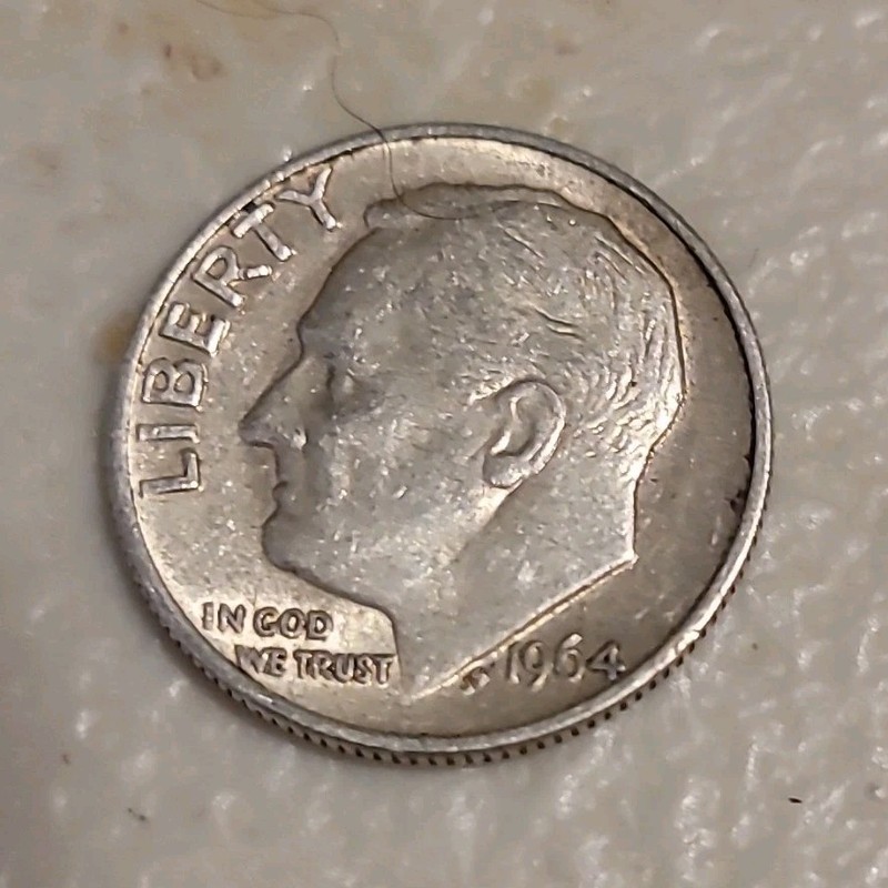 1 1964 Roosevelt Dime 10C Circulated US Coin Uncertified Ungraded