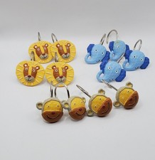 Target Shower Curtain Hooks Kids Jungle Safari Zoo - Monkeys, Elephants Lions