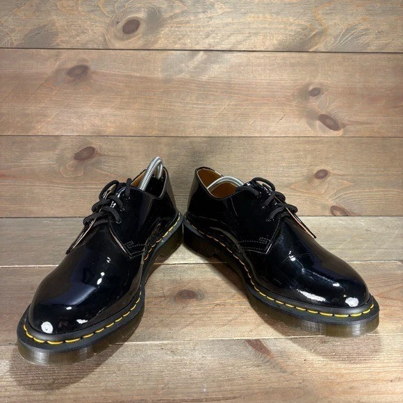 dr martens женщин размер 10 туфли черный лакированная кожа комфорт оксфорды - Изображение 3 из 4