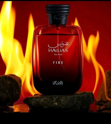 Hawas Fire by Rasasi Unisex Eau de Parfum 100ml Aromatic Aquatic
