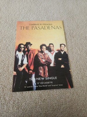 TPEEP564 MAGAZINE ADVERT 11X8'' THE PASADENAS - I BELIEVE IN MIRACLES 