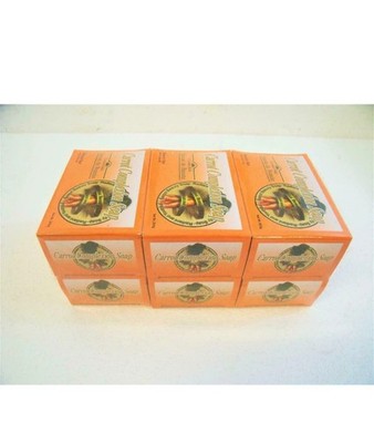 6-PACK LARGE 7 oz Beauty Bar ''Carrot Complexion Soap'' Skin Tone Improvement 200g
