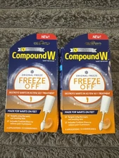 2 Compound W Freeze Off Wart Remover 8 applications 12 Cushion Discs Exp 11/26