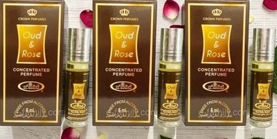 Oud Rose - 6 ml (.2 oz) Perfume Oil by Al-Rehab PACK OF 3