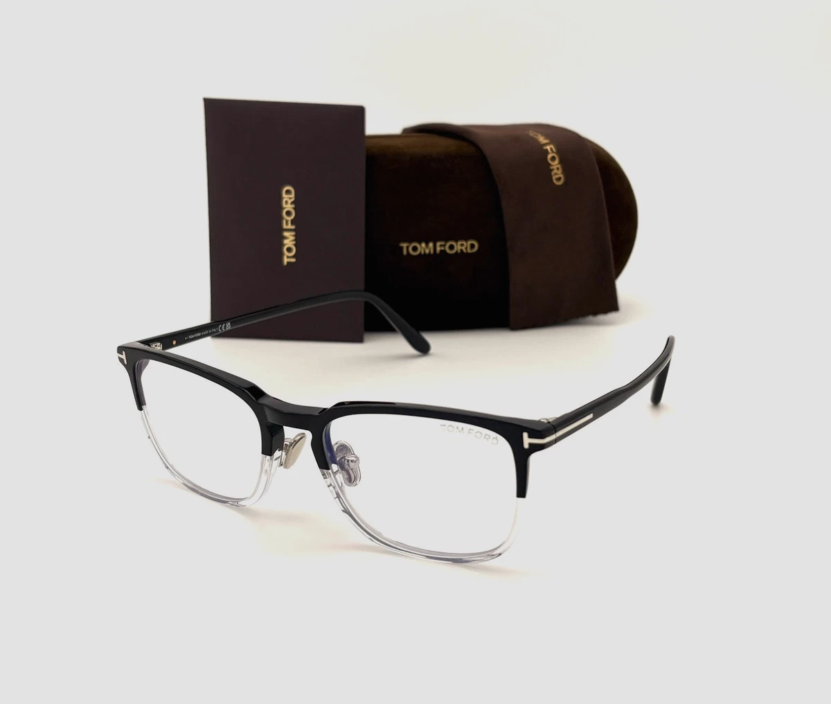 Tom Ford Blue Block Butterfly Eyeglasses TF6042-B 001 Black 54mm FT6042 BLUE BLOCK SOFT SQUARE OPTICALS | TOM FORD Fashion main image 2