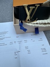 Louis Vuitton Initiales Wendegürtel 40mm Größe 80 Monogram Schwarz