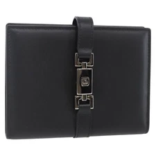 GUCCI Jackie Day Planner Cover Leather Black Silver 29966 1147 Auth sw1611