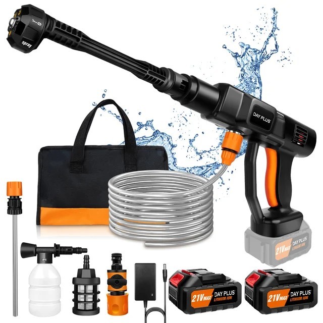 6000W 350bar Pressure Washer Car Jet Water Wash Cleaner Rechargeable Water Gun