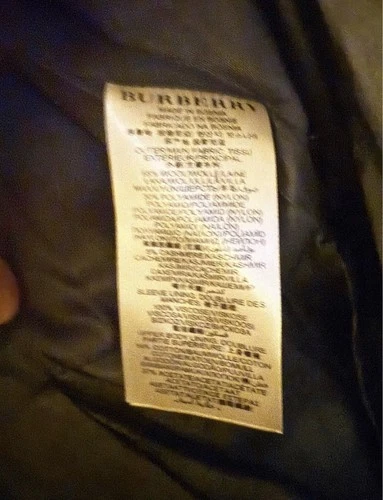 Burberry Brit Gray Wool Pea Coat Double Breasted Button Lined Size S image 7