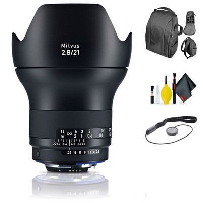 Zeiss Milvus 21mm f/2.8 ZF.2 Lens for Nikon F - 2096-548 Bundle 0353
