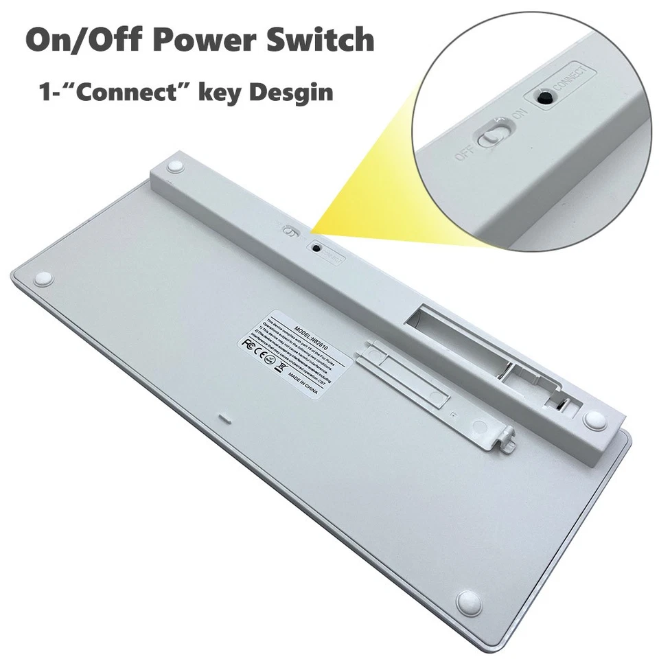 Ultra Compact Slim Wireless Bluetooth Keyboard for iOS, Android, Windows and Mac - Image 2 of 4