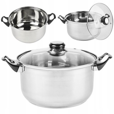2.1l Stainless Steel Pot with Lid, 18cm, Gas/Electric Stove, Vital