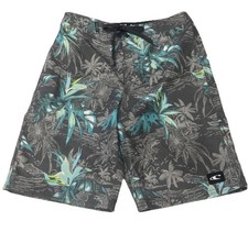 O'NEILL Youth Boy's Gray Floral Hybrid Board/Swim Shorts Size 25 10