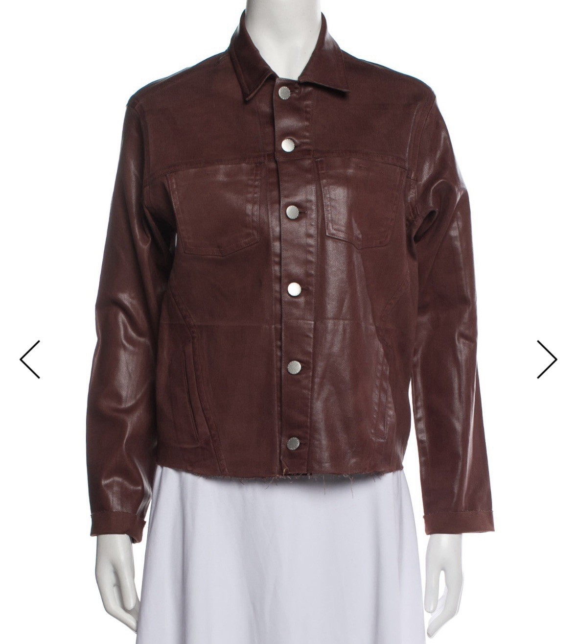 L’Agence Burgundy Red Jacket Leather-look  Women’s Large