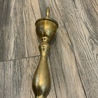 Vintage Antique Brass Fireplace Andirons Fire Dogs Stamped B — photo 8