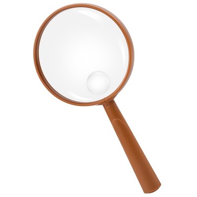 Feosky Handheld Reading Magnifier, 10X 75mm 75mm, Light Brown 
