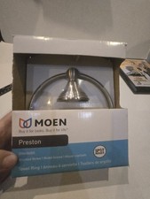 MOEN Preston Towel Ring in Spot Resist Brushed Nickel DN8486BN
