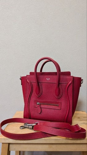 CELINE  Luggage Nano 2WAY Shoulder Bag Red from Japan
