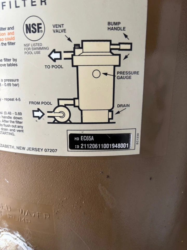 Hayward W3EC65A Perflex DE Pool Filter Tank BOTTOM HALF EC65 EC75 - Image 2 of 4