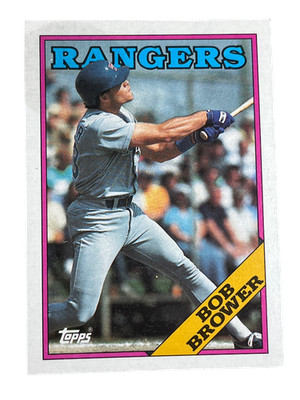 1988 Topps Bob Brower #252 Texas Rangers Baseball Card