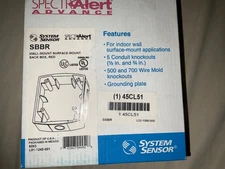 System Sensor SpectrAlert SBBR Red Advance Surface Mount Back Box
