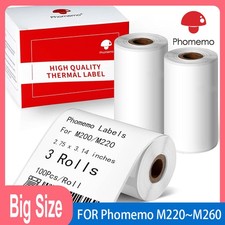 Phomemo M220/M250/M200/M221/M260 Thermal Label White Self-Adhesive Label