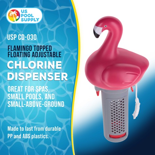 U.S. Pool Supply Flamingo Floating Spa, Hot Tub & Small Pool Chlorine Dispenser - Picture 2 of 5