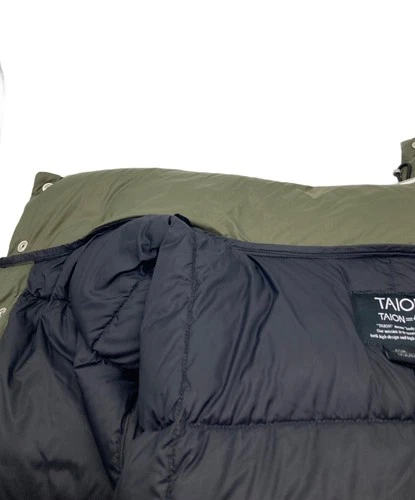 TAION Sports Down Bench Jacket -126WZXST Men's Size M Khaki image 6