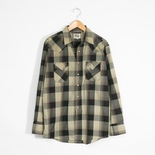 Vintage Ely Cattleman Plaid Pearl Snap Shirt Mens Large - Western Cowboy Retro