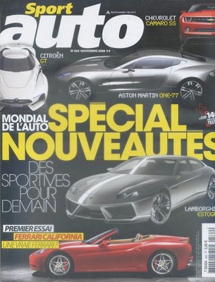 SPORT AUTO n°562 11/2008 MONDIAL DE L'AUTO LAMBORGHINI ESTOQUE