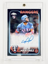 J.P. Martinez Auto Rookie Autographs 2024 Topps Chrome Card Texas Rangers