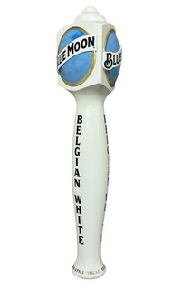 Blue Moon Belgian White Beer Ceramic Draft Beer Tap Handle Large 12" Very Nice!