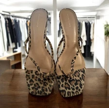 Anthropologie Suede Cheetah Print Kitten Heels