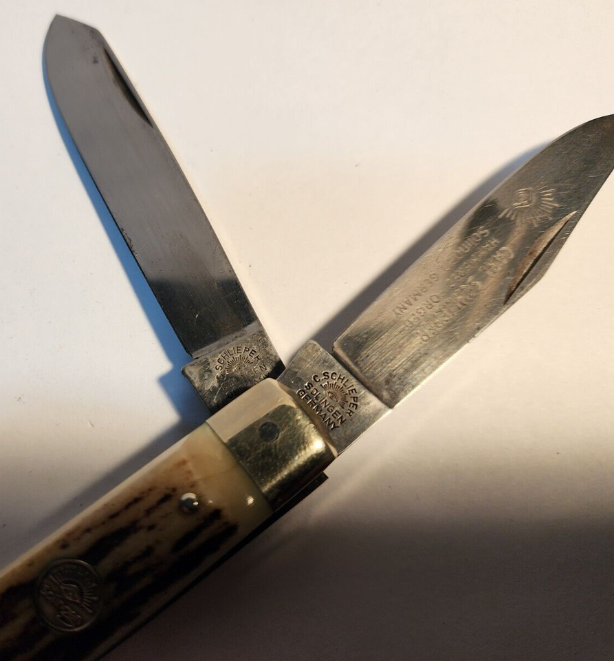 Vintage Carl Schlieper / German Eye Pocket Knife Hammer Solingen