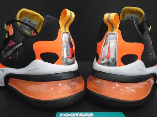 NIKE AIR MAX 270 REACT SUPERNOVA GALAXY BLACK ORANGE WHITE 720 95 CW8567-001 11 - Picture 10 of 14